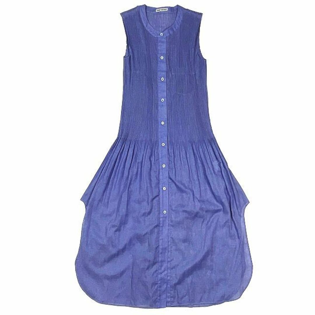 ISSEY MIYAKE(イッセイミヤケ)のイッセイミヤケ ヴィンテージ リネン混 プリーツ シャツ ドレス ワンピース レディースのワンピース(ロングワンピース/マキシワンピース)の商品写真