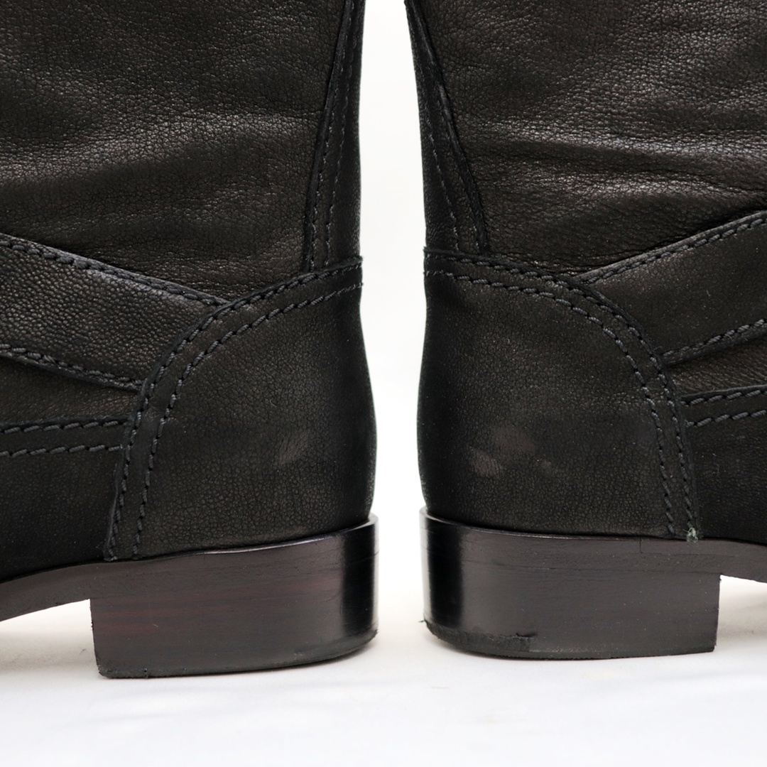 美品 ミュウ ミュウ レザー ショートエンジニアブーツ レディース 黒 35.5 miu miu レディースの靴/シューズ(ブーツ)の商品写真