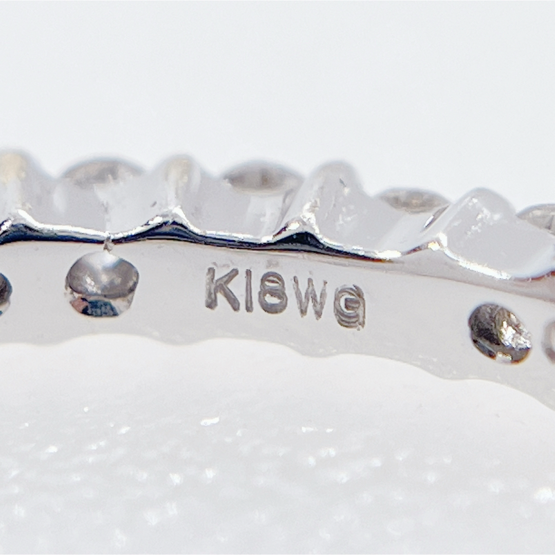 ダイヤモンド エタニティ フルエタニティ K18WG リング 指輪 ジュエリー レディースのアクセサリー(リング(指輪))の商品写真