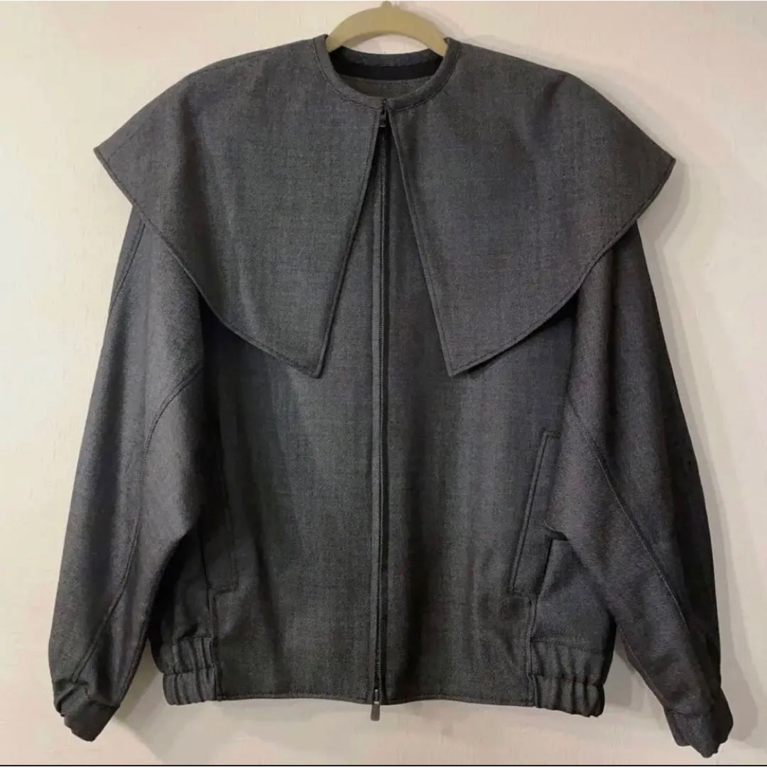 LOHEN ローヘン ビッグカラー 2way デニムライク ブルゾンの通販 by