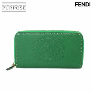 FENDI　ピーカブー　長財布　ミントグリーン　シルバーロック金具　ロゴ刻印