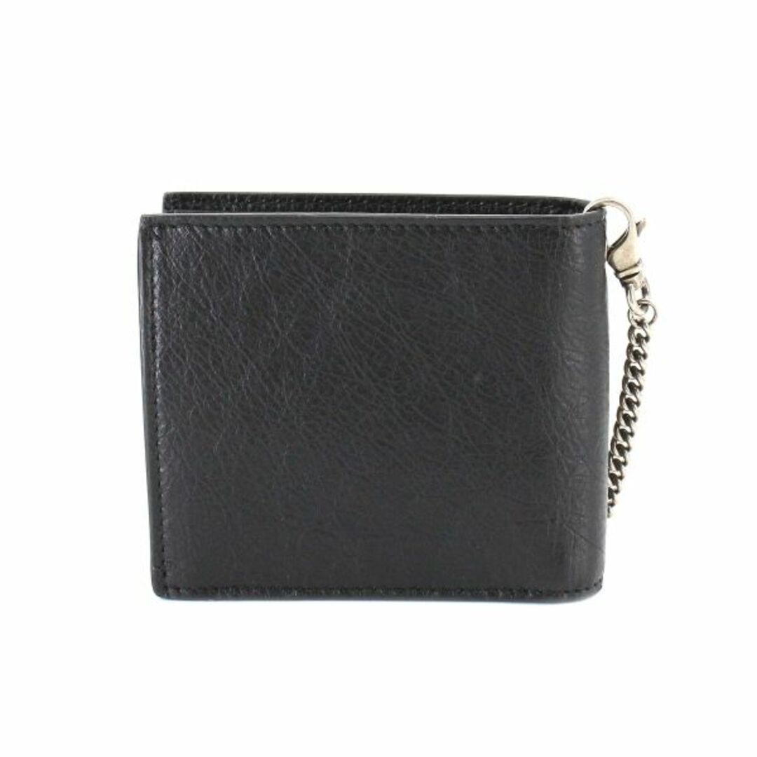 【値下げ】バレンシアガBALENCIAGA  二つ折り  財布 レザー　ブラック