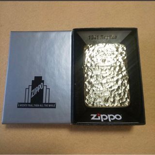 ジッポー(ZIPPO)のzippo　ジッポ　ゴールド　ハンマートーン　未使用　1941(タバコグッズ)