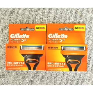 ジレット(Gillette)のジレット フュージョン5+1替刃4個入り×2箱(カミソリ)