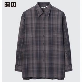 ユニクロ(UNIQLO)の【極美品】UNIQLO フランネルオーバーサイズチェックシャツ(シャツ)