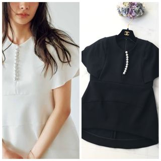 ELIN エリン 日本製 back open shirt バックオープンシャツ 11802-12-3033 38 オフホワイト スタンドカラー トップス【ELIN】