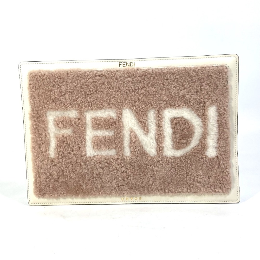 フェンディ FENDI ロゴ PCカバー パソコンカバー IPADカバー 7AR921 CHAOS カオス コラボ パソコンステッカー シール  雑貨 レザー ピンク 美品