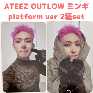 エイティーズ(ATEEZ)のplatform ATEEZ outlaw トレカ 封入 黒衣装 ミンギ(K-POP/アジア)