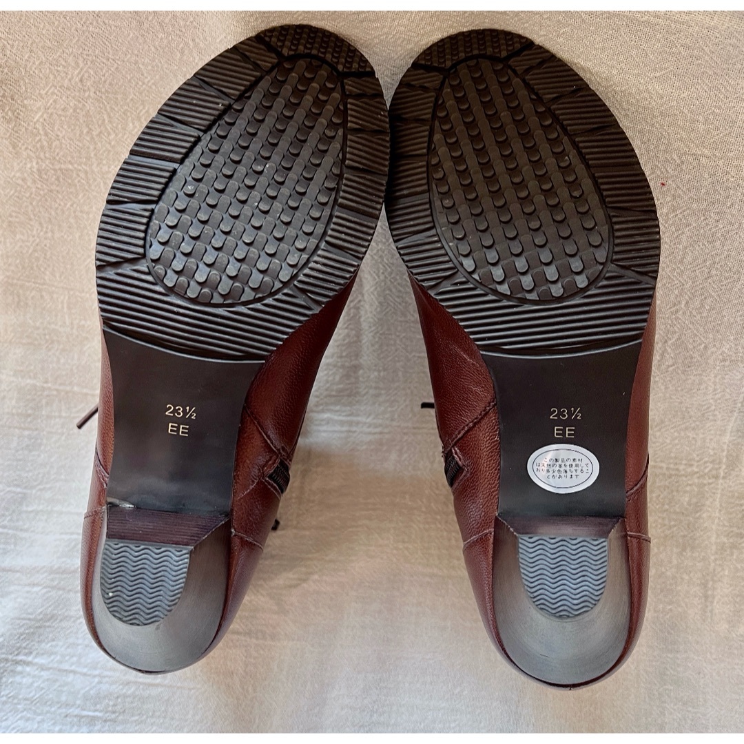 Marie femme(マリーファム)の未使用marie femme/マリーファム 　レザーショートブーツ　23.5cm レディースの靴/シューズ(ブーツ)の商品写真