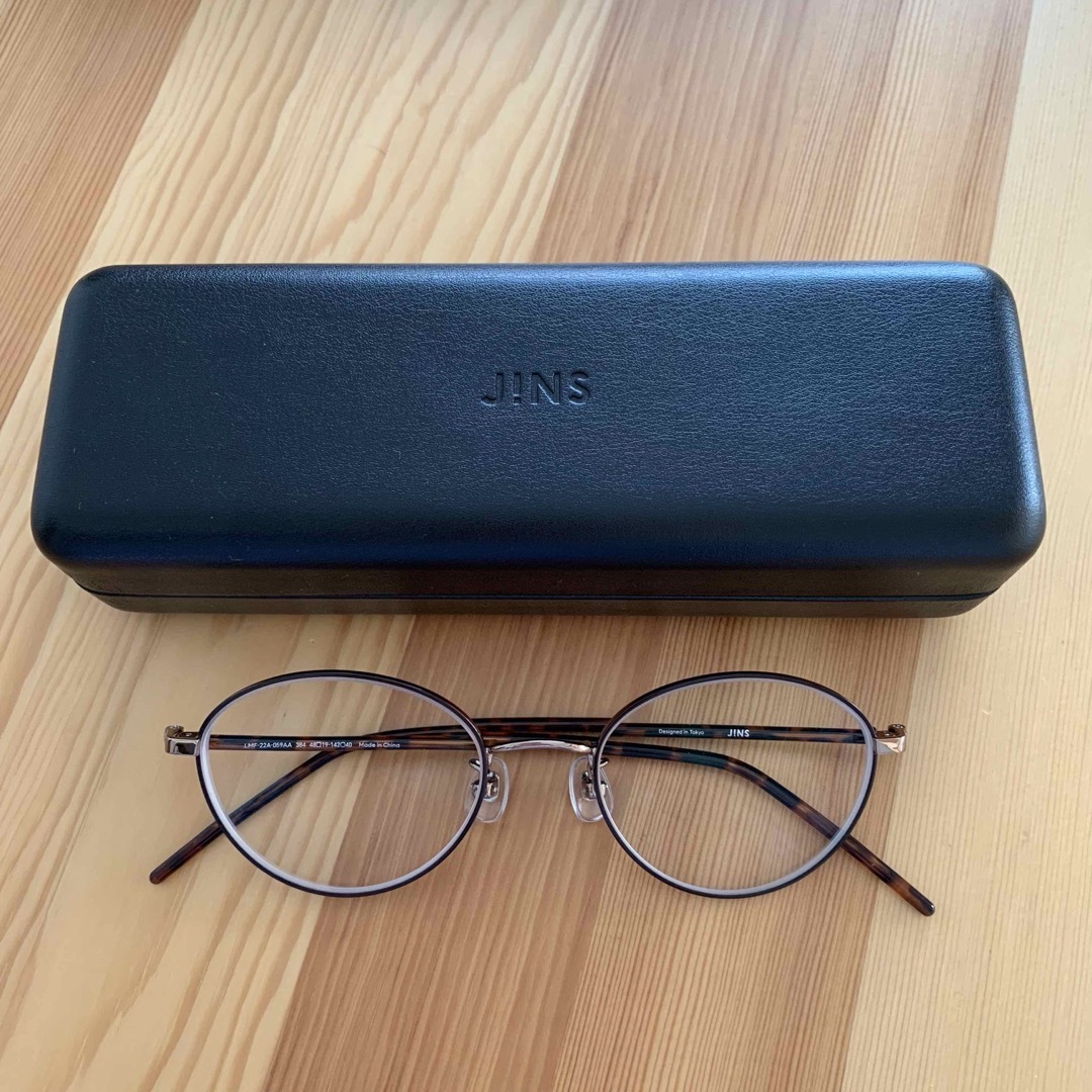 JINS(ジンズ)のJINS  メガネ　オーバル　ほぼ未使用 レディースのファッション小物(サングラス/メガネ)の商品写真