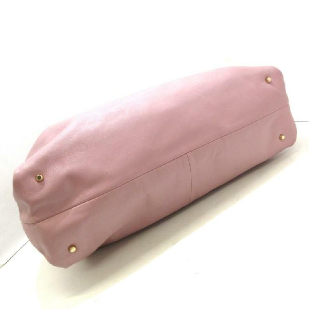 【良品】FURLA フルラ レザートートバッグ  ライトピンク系 本皮