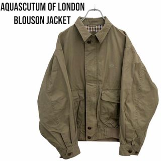 Aquascutum 太アーム ビッグシルエット コットンジャケット ベージュ