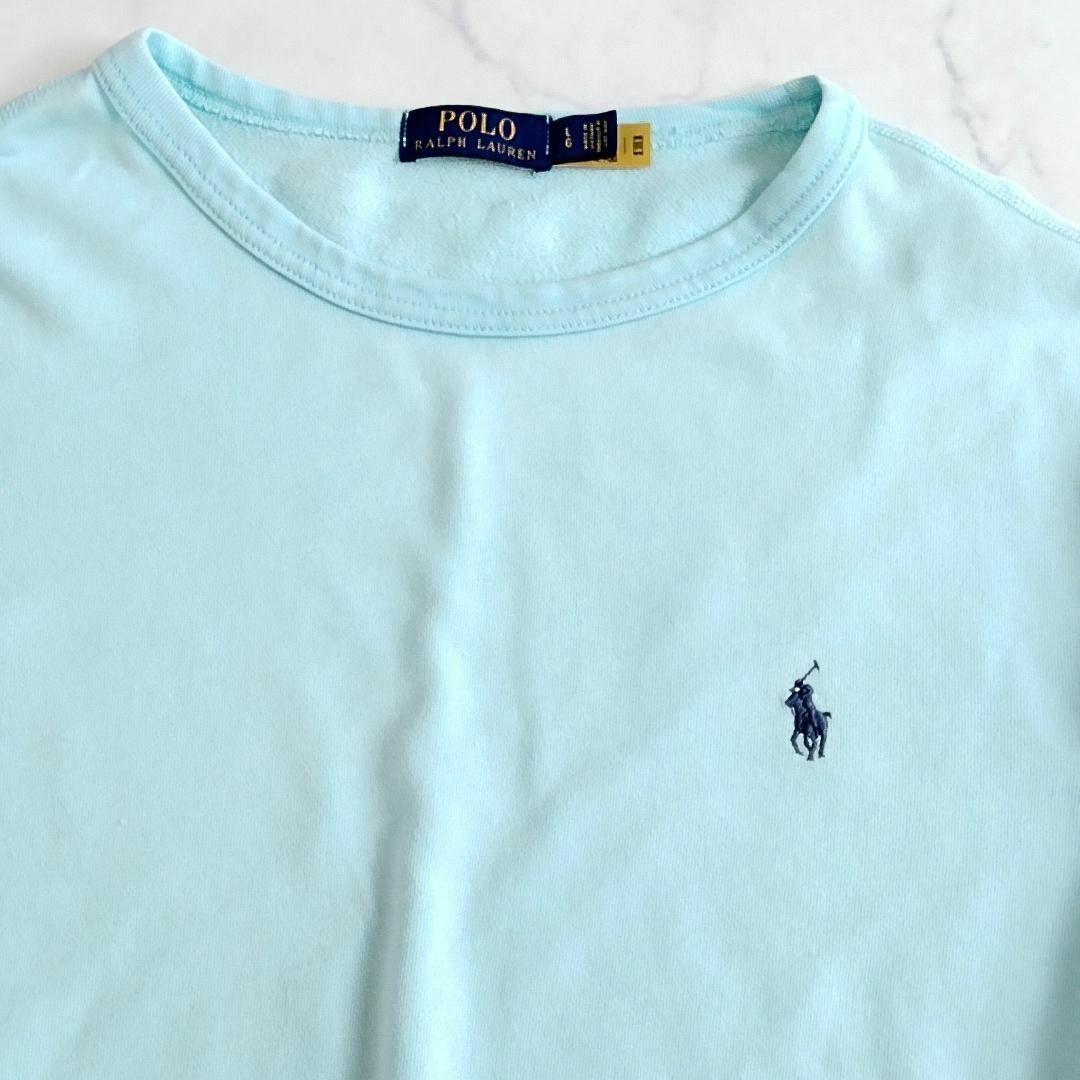 POLO RALPH LAUREN(ポロラルフローレン)のポロラルフローレン 長袖スウェット ポニー刺繡 裏パイル 薄手 サイズL cy3 レディースのトップス(トレーナー/スウェット)の商品写真