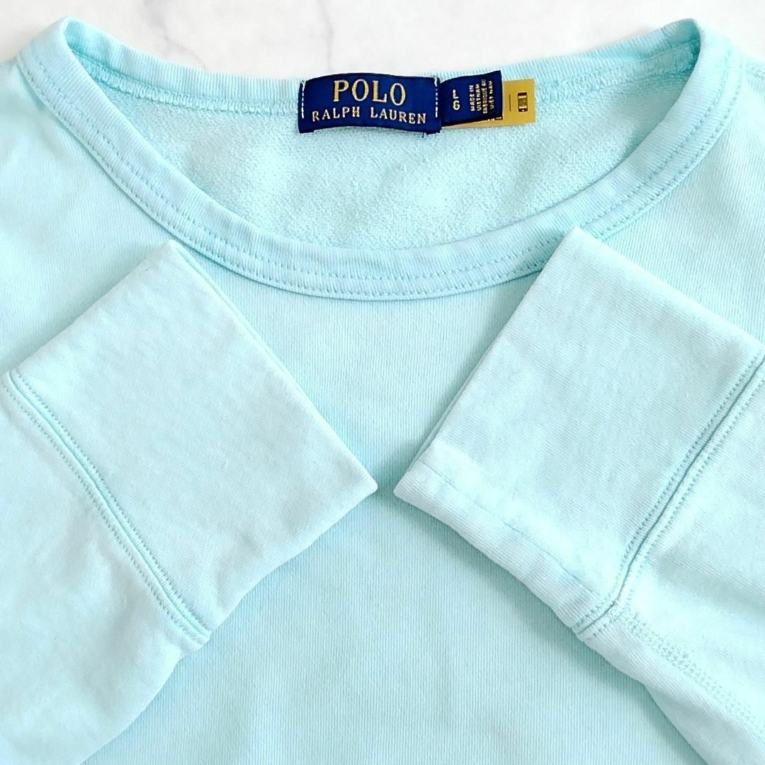 POLO RALPH LAUREN(ポロラルフローレン)のポロラルフローレン 長袖スウェット ポニー刺繡 裏パイル 薄手 サイズL cy3 レディースのトップス(トレーナー/スウェット)の商品写真