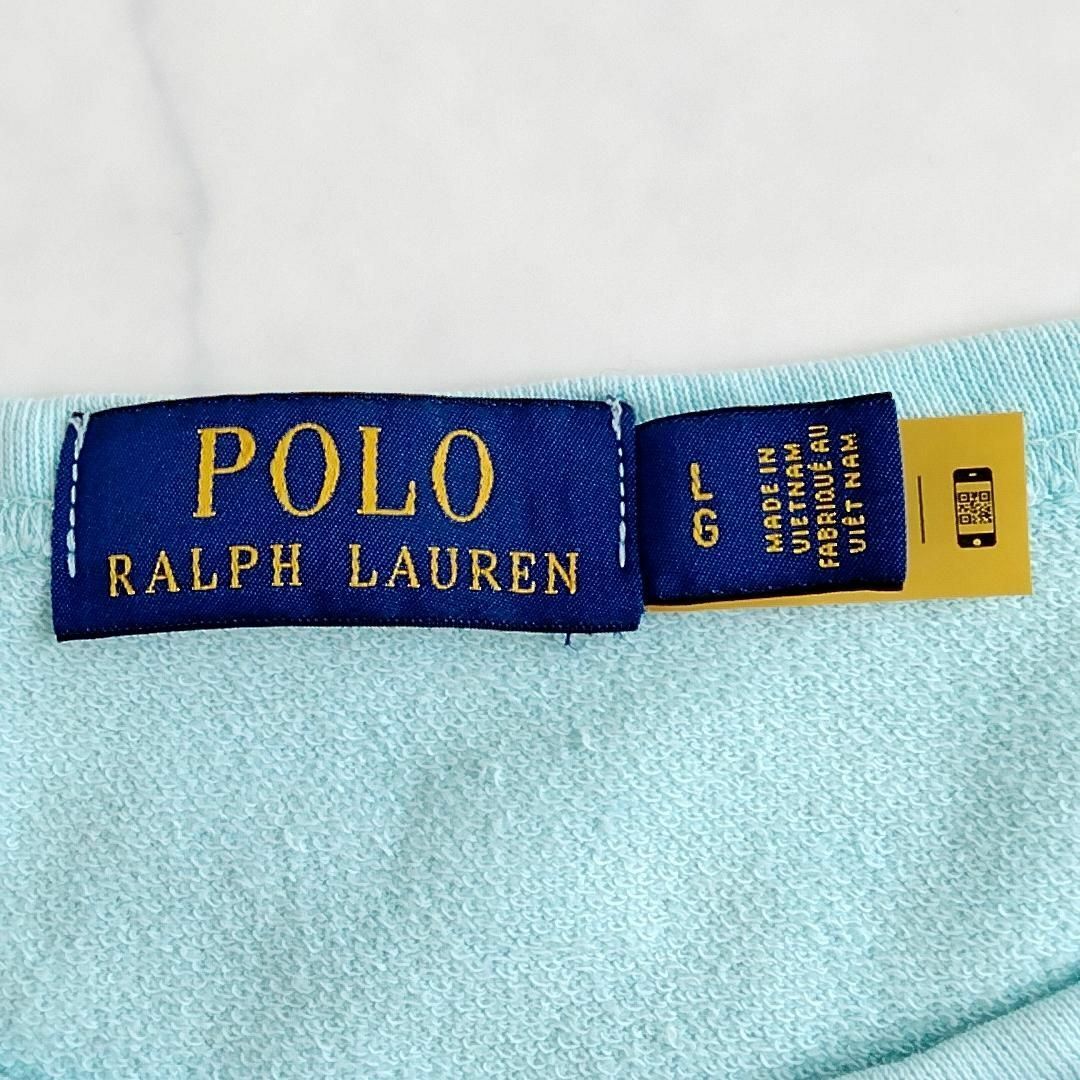 POLO RALPH LAUREN(ポロラルフローレン)のポロラルフローレン 長袖スウェット ポニー刺繡 裏パイル 薄手 サイズL cy3 レディースのトップス(トレーナー/スウェット)の商品写真