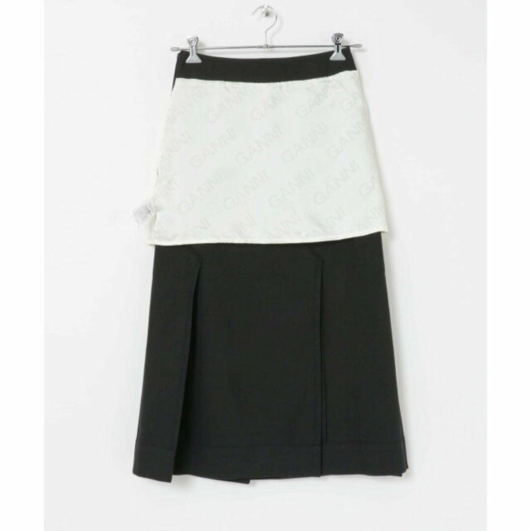 URBAN RESEARCH(アーバンリサーチ)の【Black】GANNI Cotton Suiting Maxi Skirt レディースのスカート(ロングスカート)の商品写真