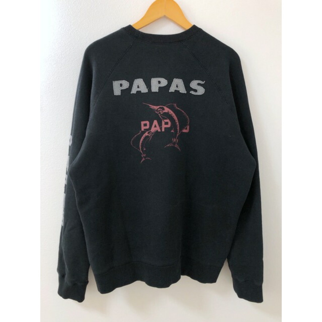 Papas(パパス)アームロゴパッチ プリント スウェット Papas(パパス)アームロゴパッチ プリント スウェット