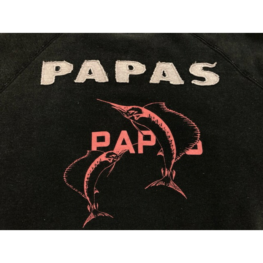 Papas(パパス)アームロゴパッチ プリント スウェット Papas(パパス)アームロゴパッチ プリント スウェット