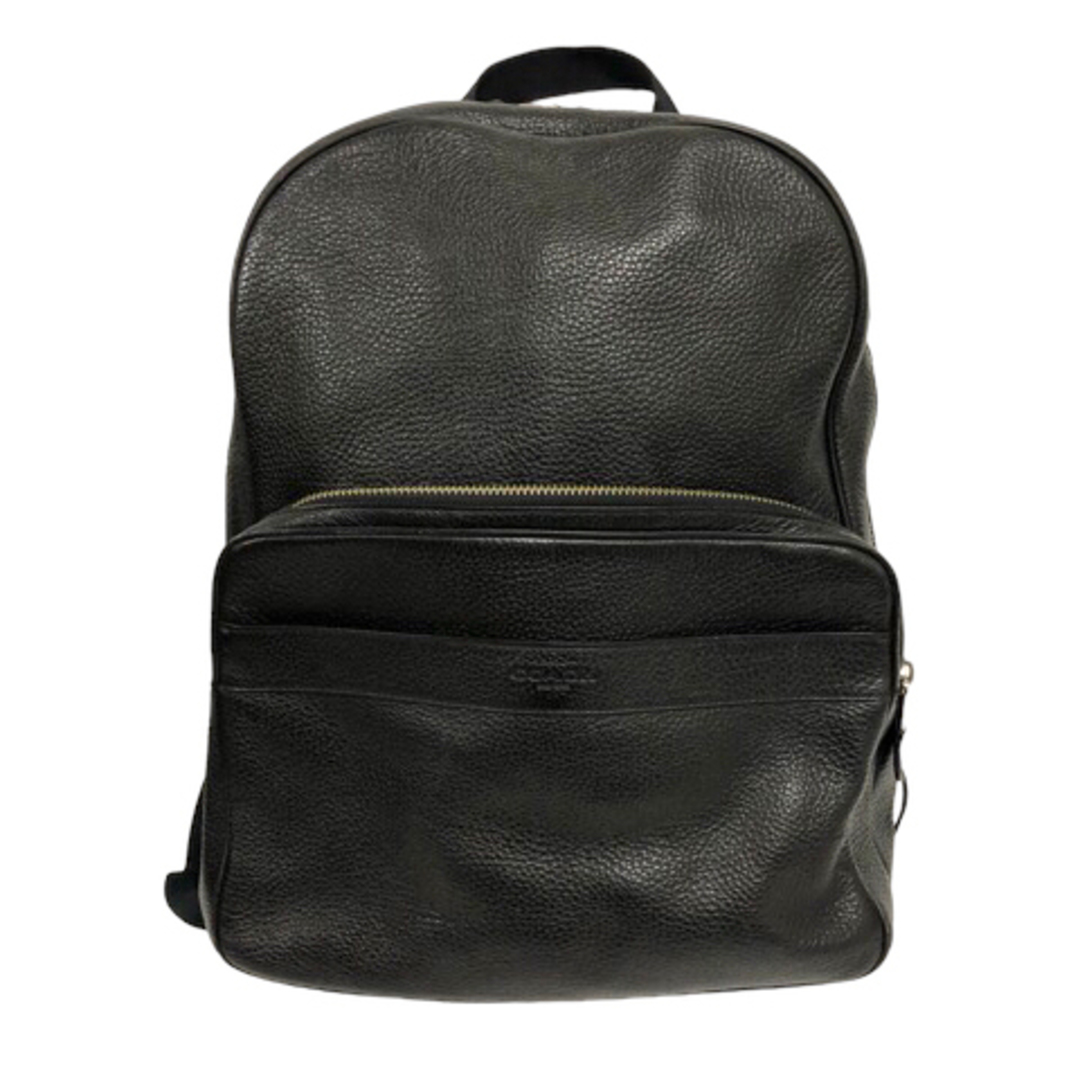 COACH(コーチ)のCOACH ハミルトン ペブルドレザー バックパック リュックサック ブラック メンズのバッグ(バッグパック/リュック)の商品写真