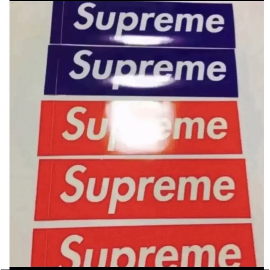 Supreme(シュプリーム)の新品Supreme Boxlogo ステッカー赤&紫５枚セット正規品 メンズのファッション小物(その他)の商品写真