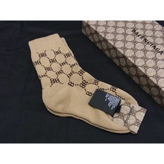 バレンシアガ(Balenciaga)の■新品■未使用■ BALENCIAGA バレンシアガ 	681520 GUCCI HACKER グッチ コットン ソックス 靴下 表記サイズ S ブラウン系 AQ7468 (その他)