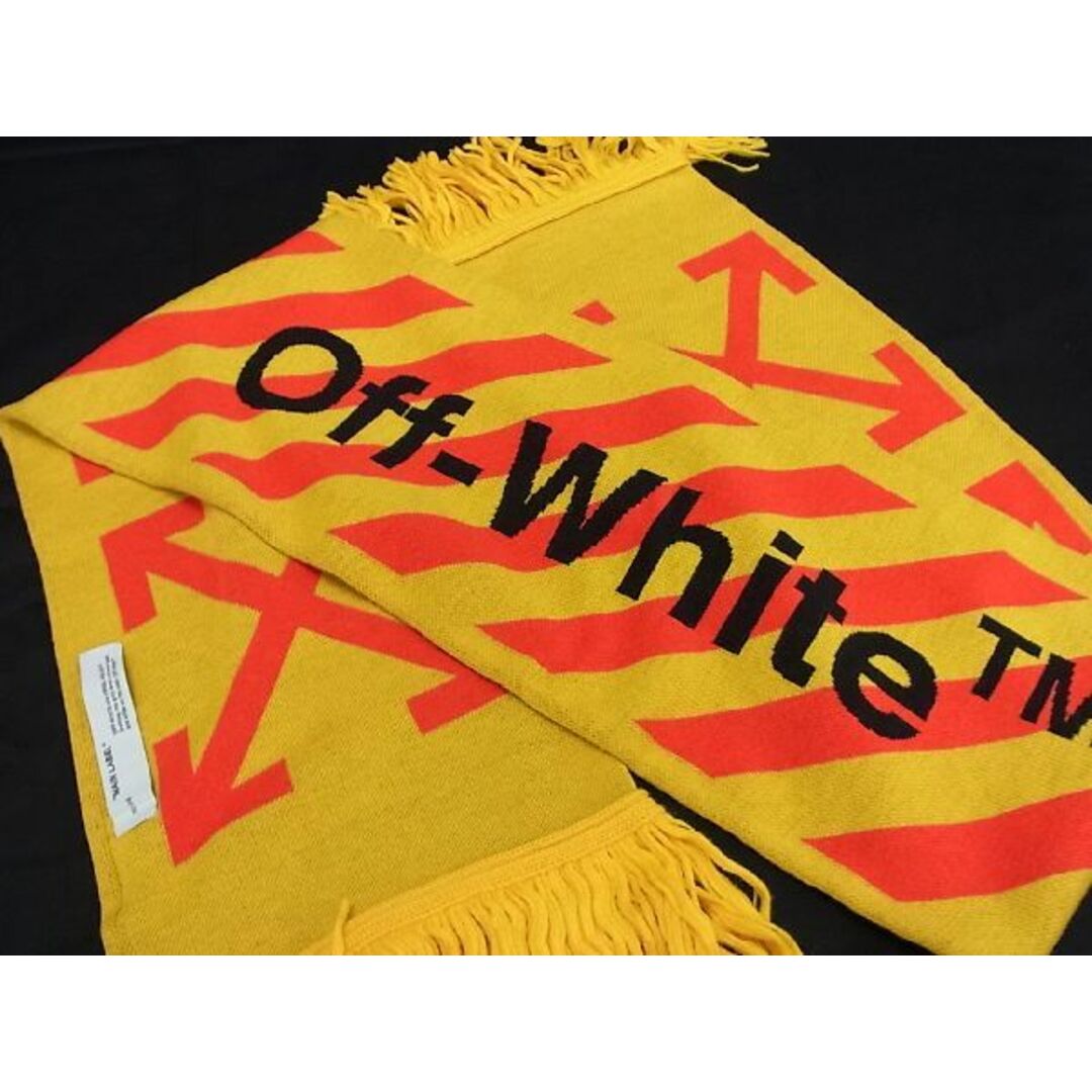 OFF-WHITE(オフホワイト)の■新品■未使用■ Off-White オフホワイト OMMA001F194070316019 アクリル×ウール マフラー ストール ショール イエロー系 BE5811  レディースのファッション小物(マフラー/ショール)の商品写真