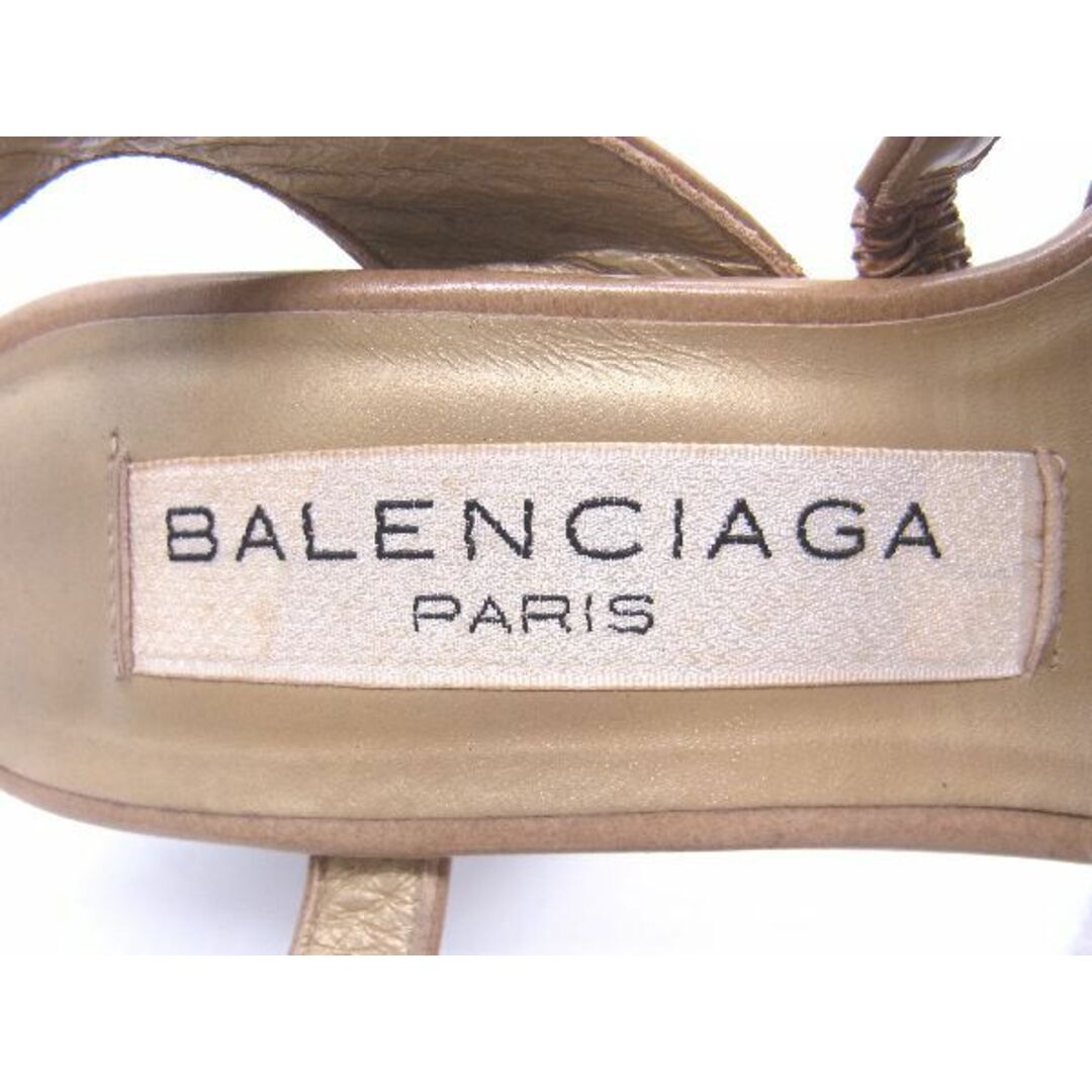 Balenciaga(バレンシアガ)のBALENCIAGA バレンシアガ レザー ヒール サンダル 表記サイズ 34 1/2（22.5cm） 靴 シューズ レディース ブラウン系 DD2837 レディースのファッション小物(その他)の商品写真