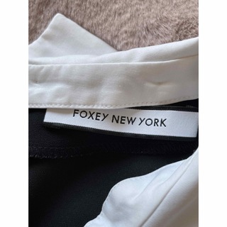 FOXEY NEW YORK - FOXEY NEWYORK 白襟付き フレアワンピース 40 黒の ...