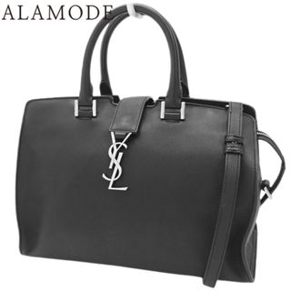 サンローラン(Saint Laurent)のSAINT LAURENT(サンローラン) スモールカバス ハンドバッグ 2WAY ショルダー 肩掛け トート カーフ ブラック黒 シルバー金具 421869 レディース 40802074684【中古】【アラモード】(ハンドバッグ)