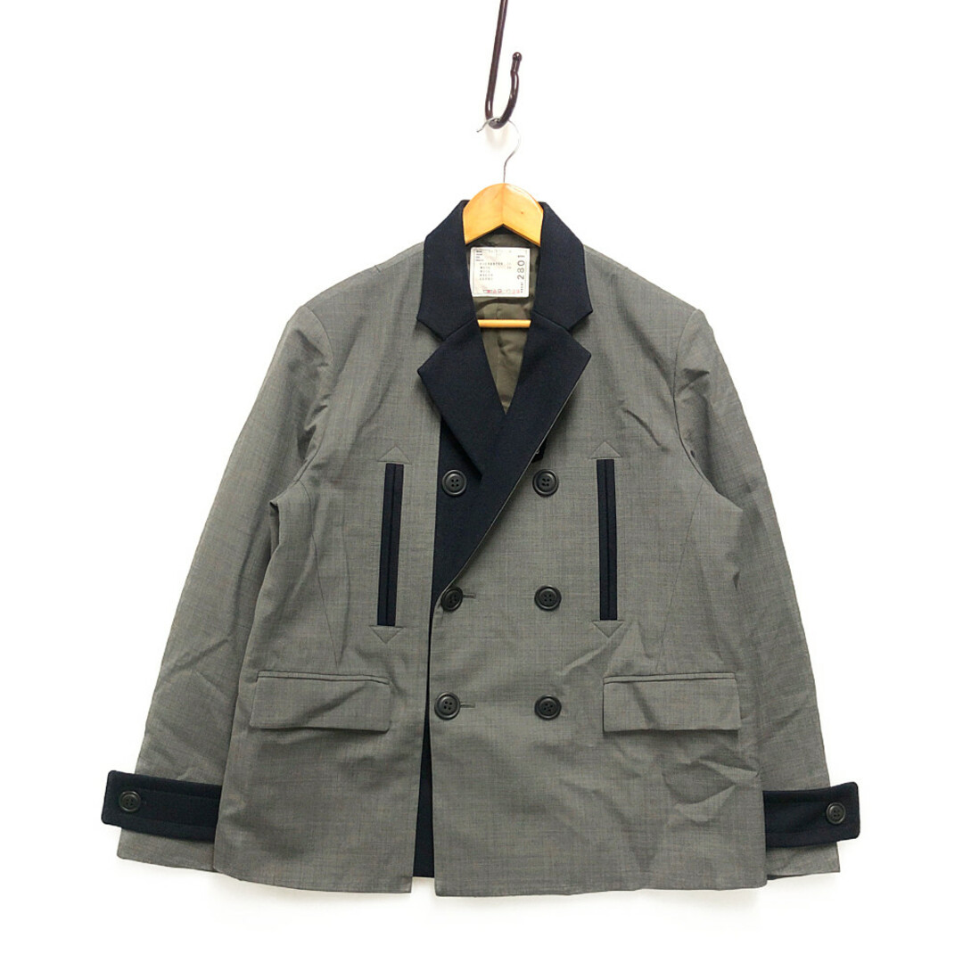 SACAI サカイ 22AW 品番 22-028M Suiting Jacket ジャケット グレー×ネイビー サイズ1 正規品 / 32427