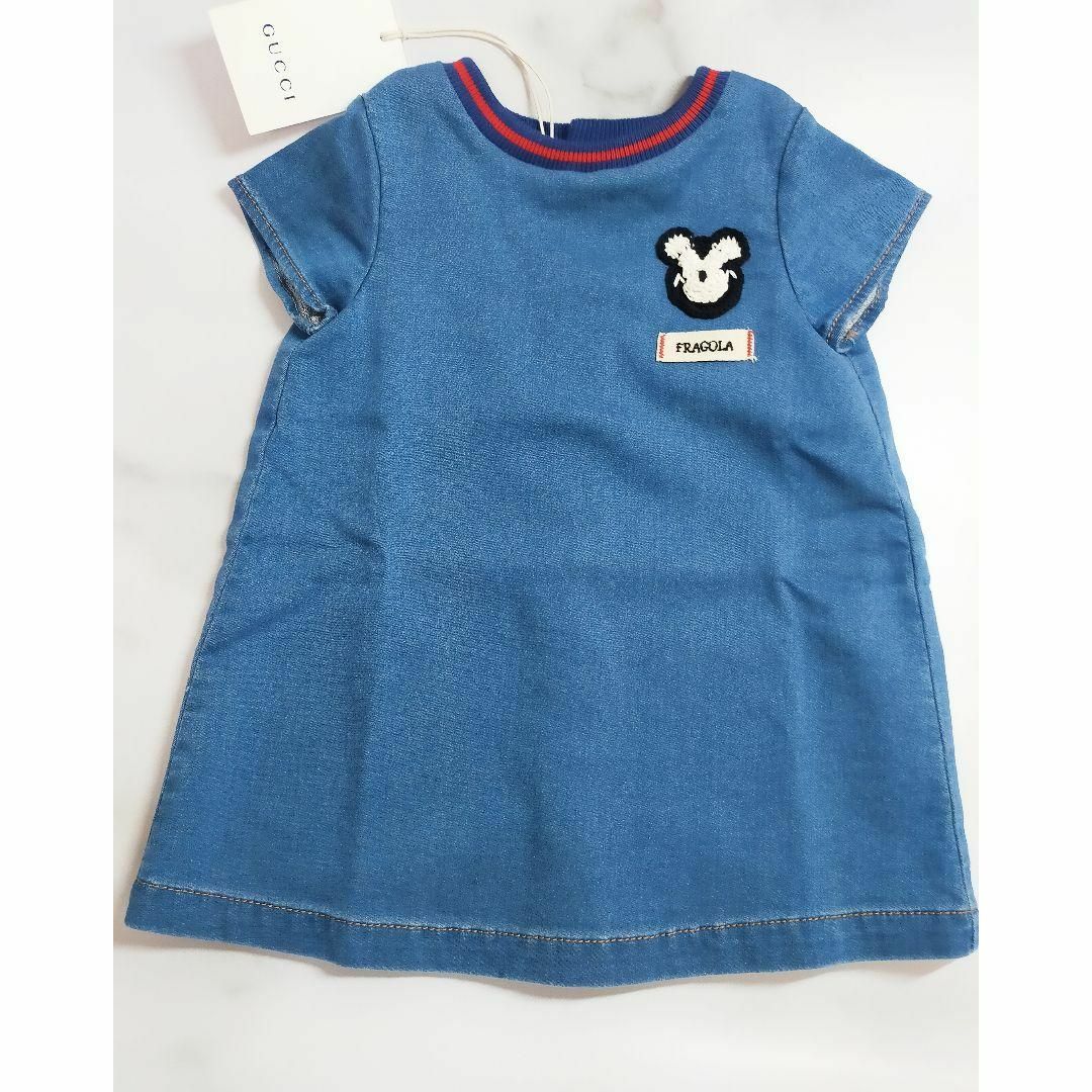 Gucci(グッチ)のGUCCI グッチ ワッペン付き キッズ ワンピース TK357 キッズ/ベビー/マタニティのキッズ服女の子用(90cm~)(ワンピース)の商品写真