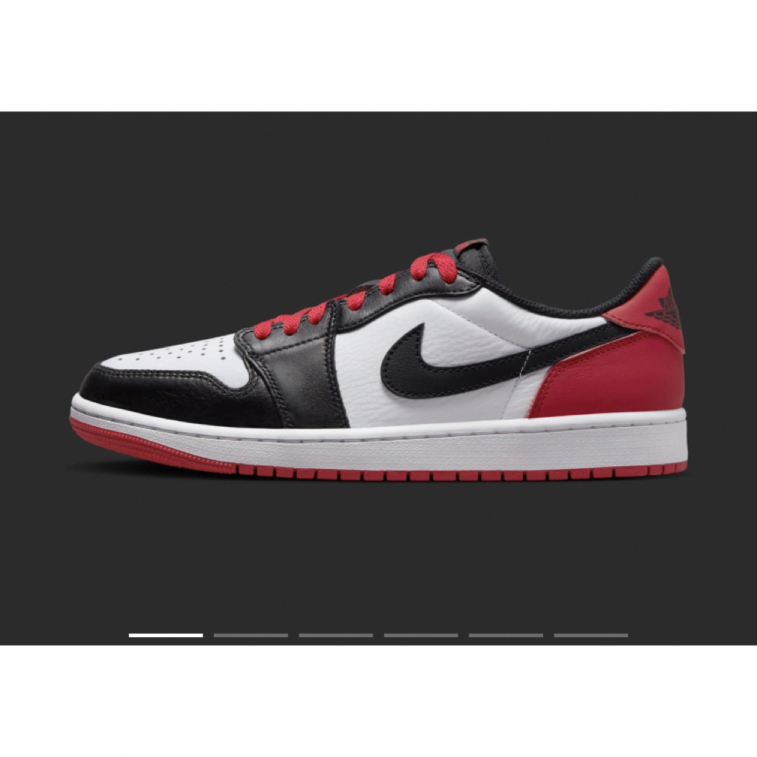 メンズ【NIKE】エアジョーダン1 LOW  Black Toe