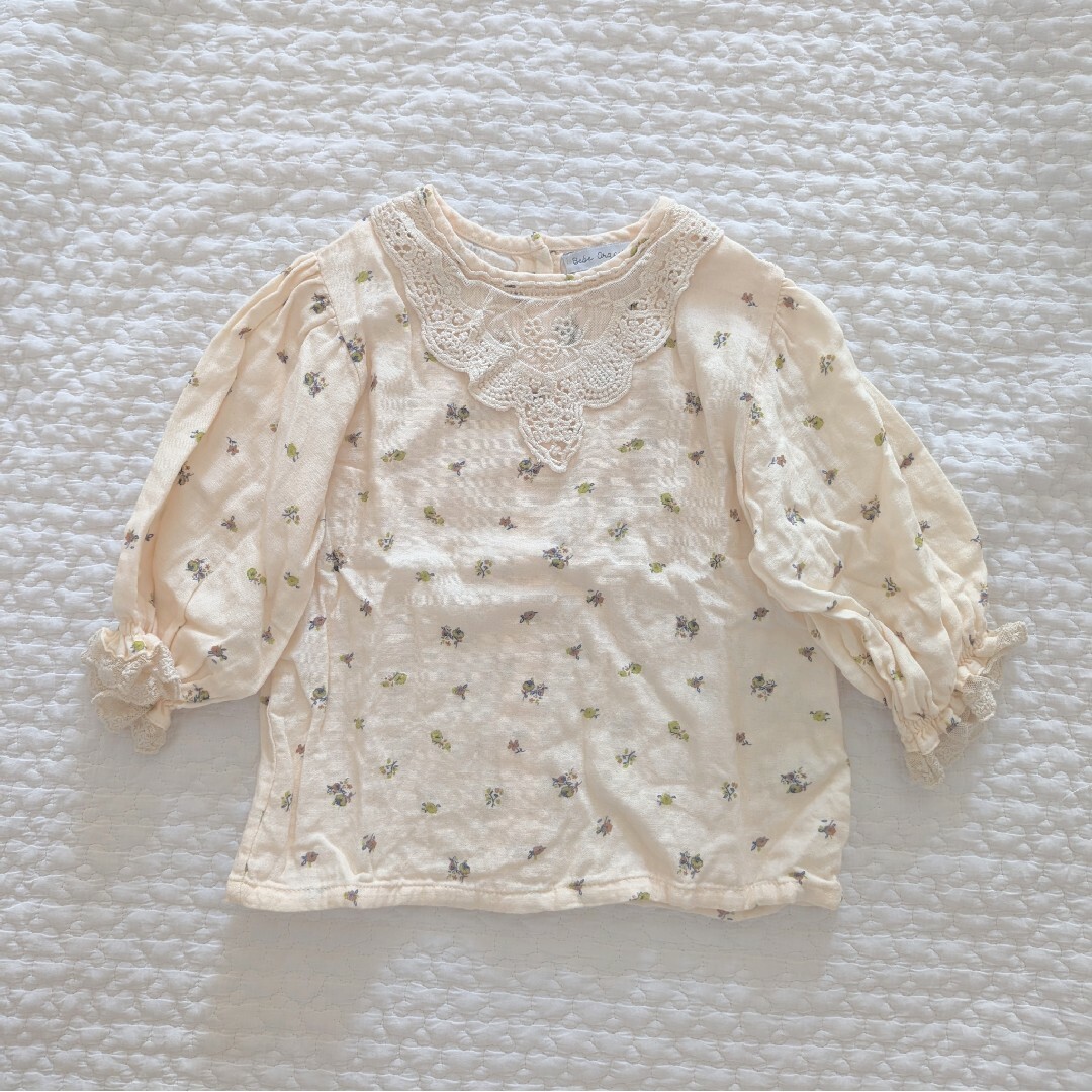 こども ビームス(コドモビームス)のbebe organicブラウス 3y キッズ/ベビー/マタニティのキッズ服女の子用(90cm~)(Tシャツ/カットソー)の商品写真