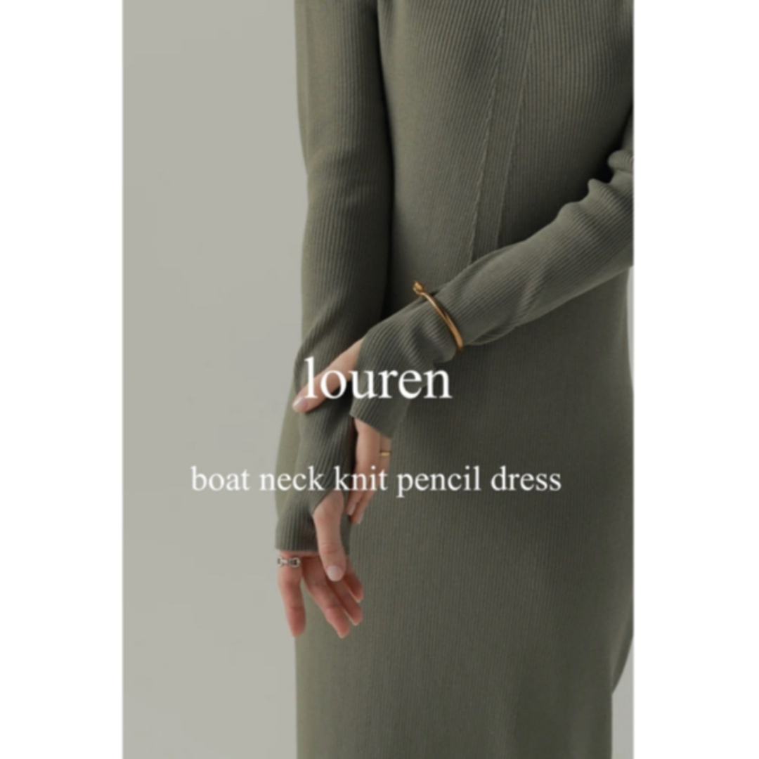 louren boat neck knit pencil dress