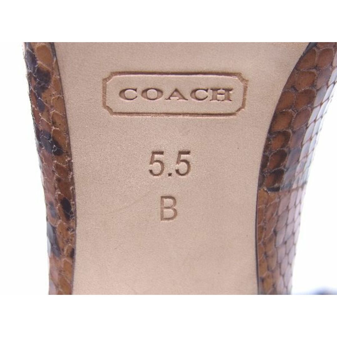 coach パイソン型押しハイヒール