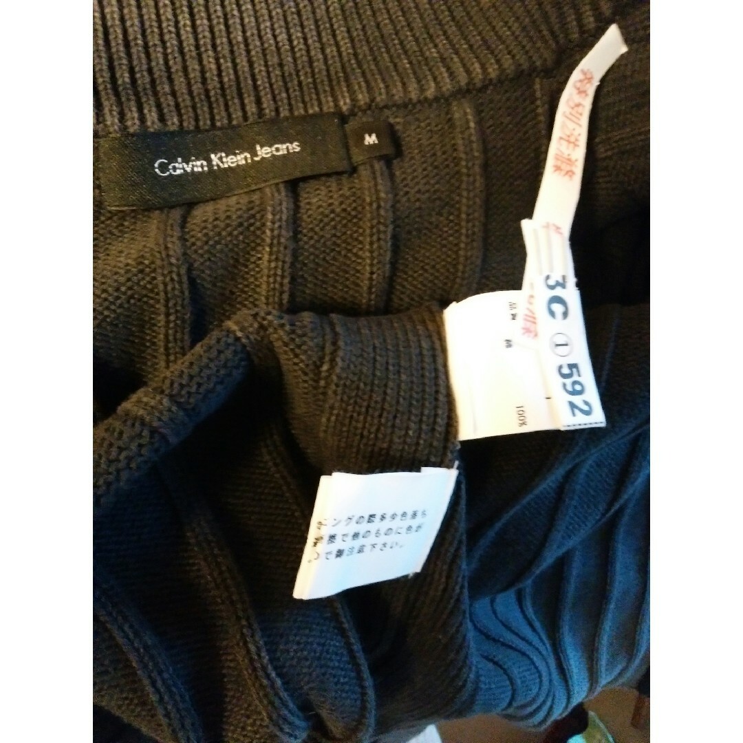 Calvin Klein(カルバンクライン)の★カルバンクライン★綿ニット★グレー★ メンズのトップス(カーディガン)の商品写真