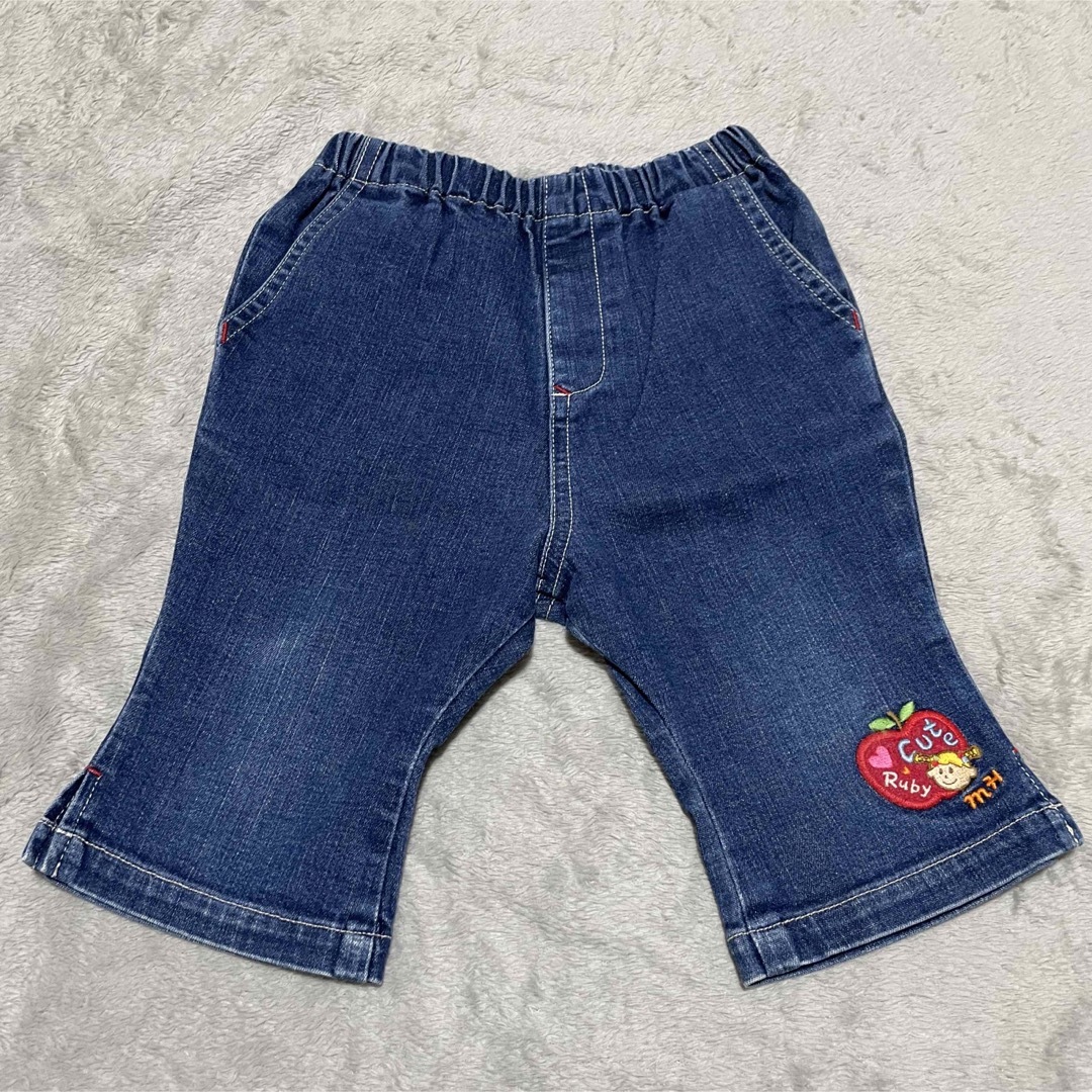 mikihouse(ミキハウス)のミキハウス　キッズ　デニム　パンツ　90cm キッズ/ベビー/マタニティのキッズ服女の子用(90cm~)(パンツ/スパッツ)の商品写真