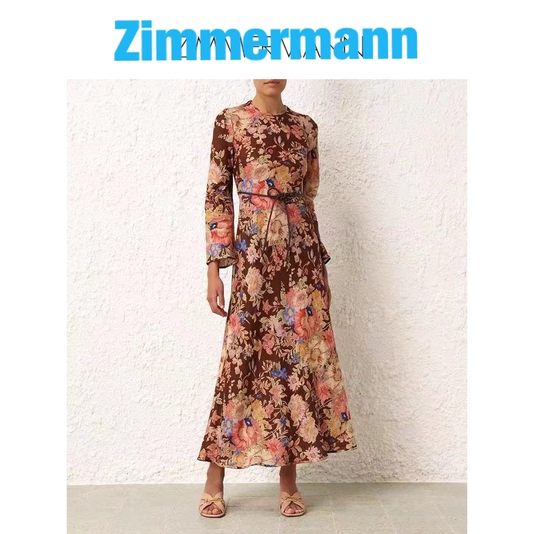 ❇️Zimmermann正規23秋新作ジンマーマンロングドレスドレス