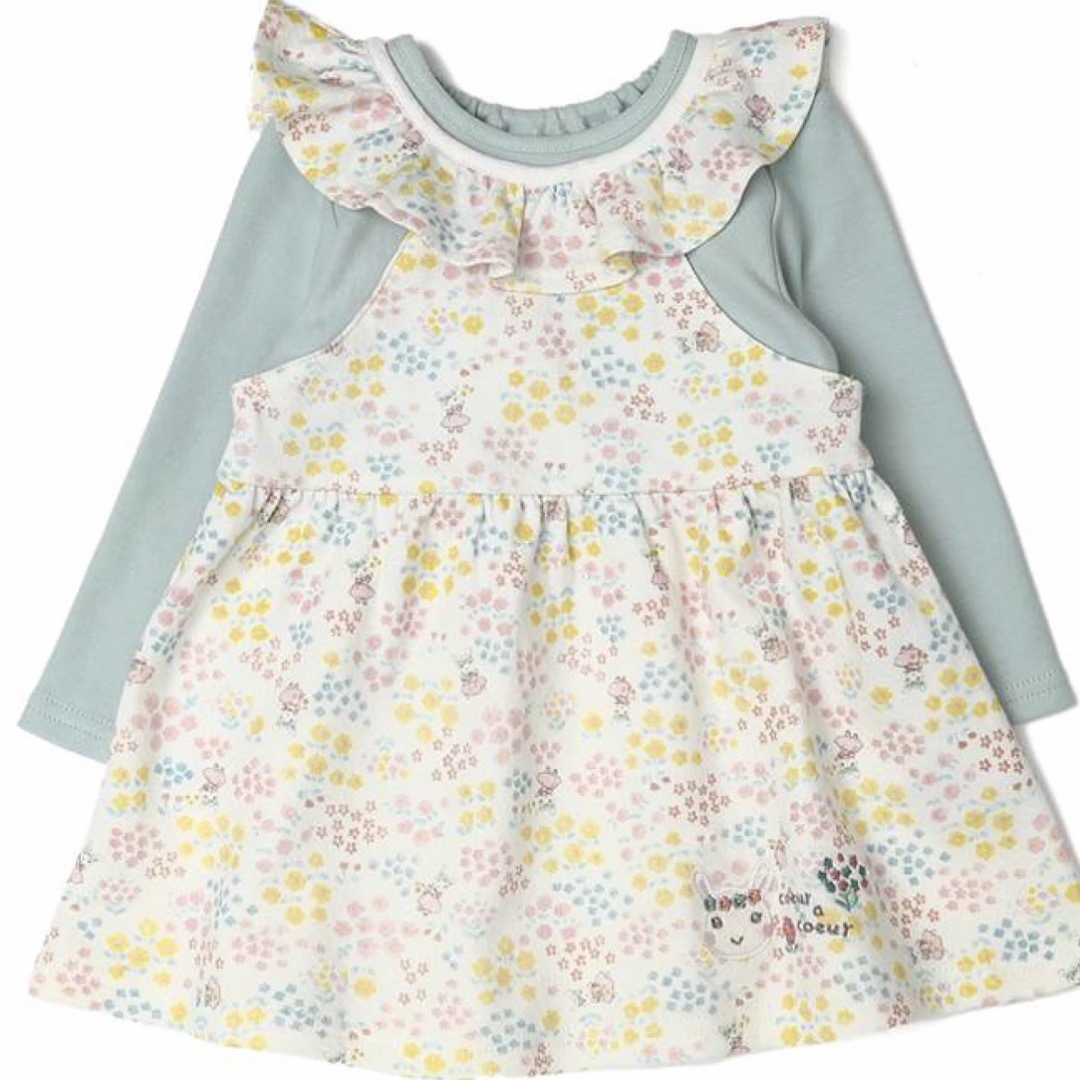 coeur a coeur(クーラクール)のキムラタン　クーラクール　長袖　ワンピース キッズ/ベビー/マタニティのキッズ服女の子用(90cm~)(ワンピース)の商品写真