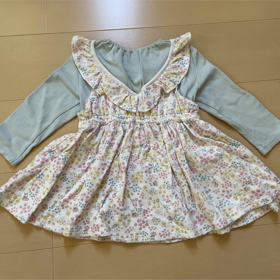 coeur a coeur(クーラクール)のキムラタン　クーラクール　長袖　ワンピース キッズ/ベビー/マタニティのキッズ服女の子用(90cm~)(ワンピース)の商品写真