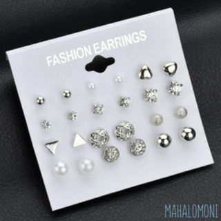 ピアス まとめ売り 12ペア 24個 シルバー かわいい 綺麗 華やか 上品(ピアス)