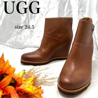 UGG【美品】 2way ムートンブーツ　スエード　ベージュ　サイドボタン