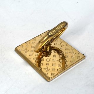 ルイヴィトン(LOUIS VUITTON)のルイヴィトン LOUIS VUITTON サポート テレフォン ナノグラム M64868 携帯アクセサリー スマートフォンアクセサリー スマホリング バンカーリング メタル ゴールド(その他)