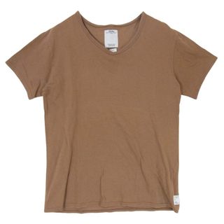 ヴィスヴィム(VISVIM)のVISVIM ビズビム Ｔシャツ 12SS 0112105010006 DOUBLE SCOOP V-NECK S/S LUXSIC ダブルスクープ Vネック 半袖 Tシャツ ラクシック ベージュ ブラウン系 2【中古】(シャツ)