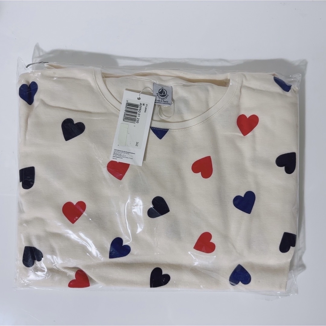 【新品未使用】petit bateau プチバトー ハート パジャマ M | フリマアプリ ラクマ