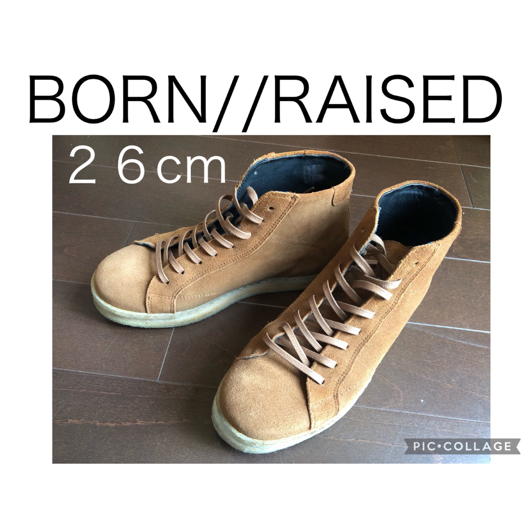 BORN//RAISED ブーツ　ボーンレイズド　本革　茶色　２６cm メンズ