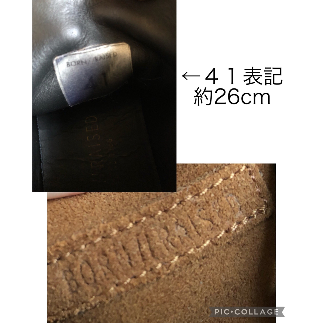 BORN//RAISED ブーツ　ボーンレイズド　本革　茶色　２６cm メンズ