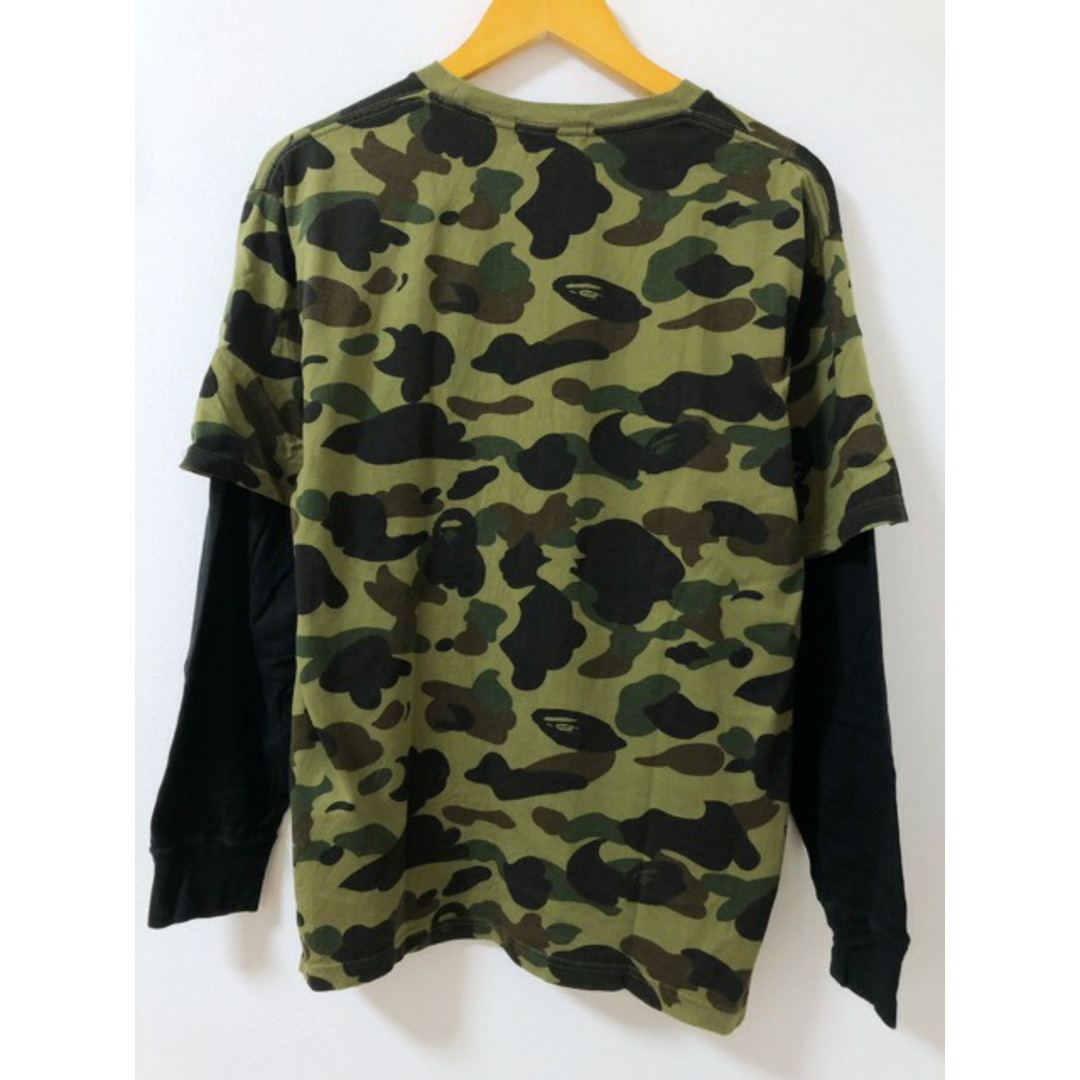 A BATHING APE（アベイシングエイプ）1st　CAMO RELAXED FIT LAYERED L/S Tee　レイヤード　 ロンT【E1382-007】