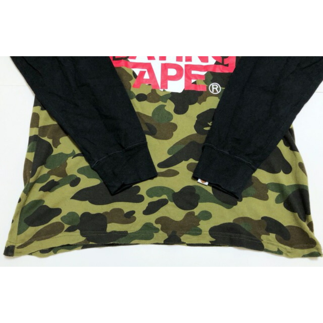 A BATHING APE（アベイシングエイプ）1st　CAMO RELAXED FIT LAYERED L/S Tee　レイヤード　 ロンT【E1382-007】