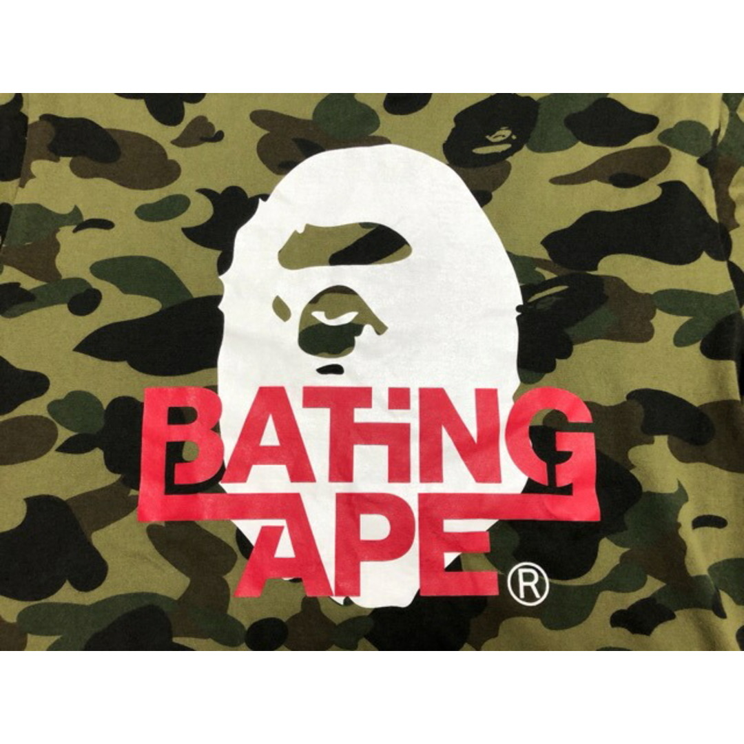 A BATHING APE（アベイシングエイプ）1st　CAMO RELAXED FIT LAYERED L/S Tee　レイヤード　 ロンT【E1382-007】